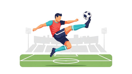 Football Game Vector Illustration – Dynamic Sports Action Scene