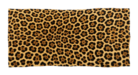 Seamless leopard pattern isolated on transparent background, a wild and exotic design featuring a repeating motif of leopard spots, perfect for fashion