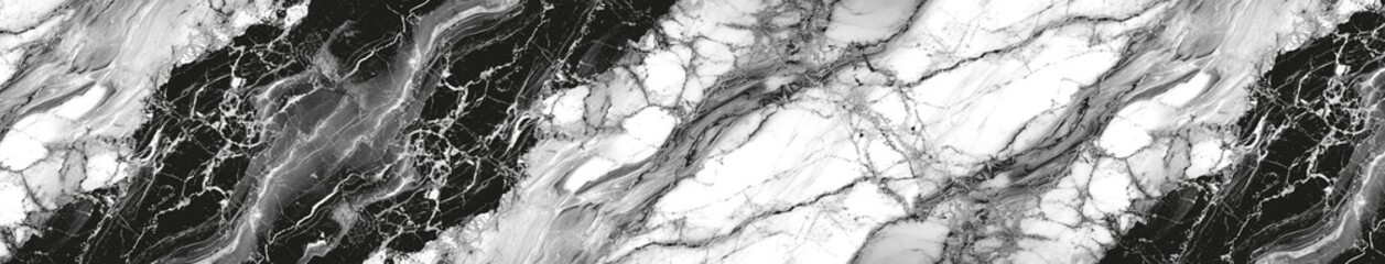 Black and white marble texture with natural veins and high contrast pattern