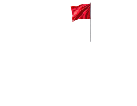 Red flag on a dark background