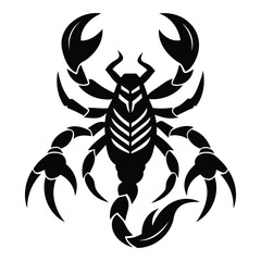 Generative Design Tribal Scorpion Silhouette Tattoo Art Element