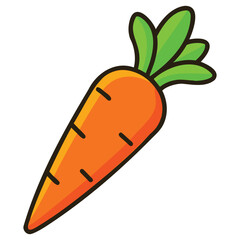 Generative Design Vibrant Orange Carrot Vegetable Garden Graphic Art