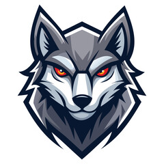 Generative Design Fierce Wolf Head Mascot Sport Team Logo Art