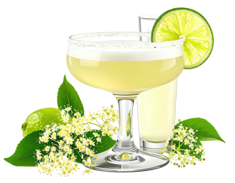 Citrus cocktail illustration