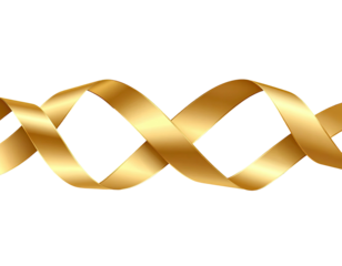Gold ribbon design, intertwined
