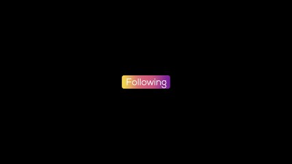 Animated follow button with hover effect and click animation for social media and websites
