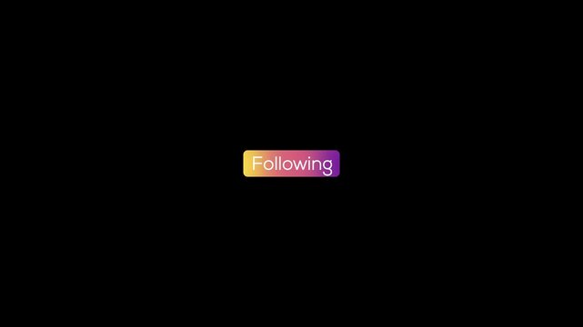 Animated follow button with hover effect and click animation for social media and websites