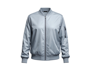 Light gray women's bomber jacket