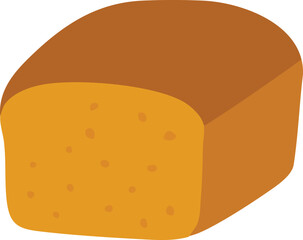 Golden sandwich loaf of bread with soft crumb