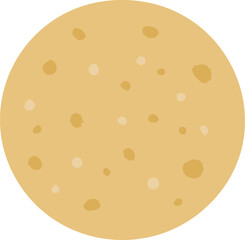 Large round flatbread with speckled surface