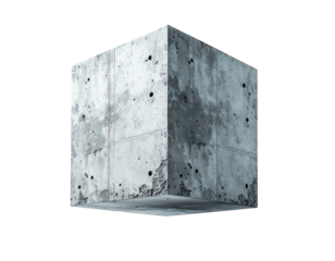 Isolated concrete cube