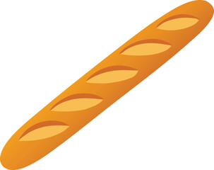 Long baguette with angled slashes on pale board