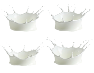 Four milk splash crown images