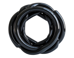 Abstract black ringed design