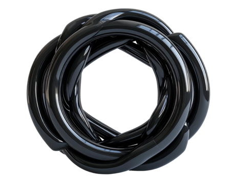 Abstract black ringed design