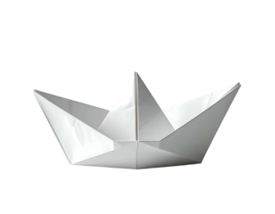 A meticulously folded paper boat