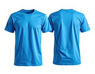 Blank, vibrant blue t-shirt mockup