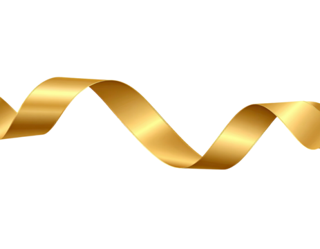 Gold ribbon, twisting and flowing