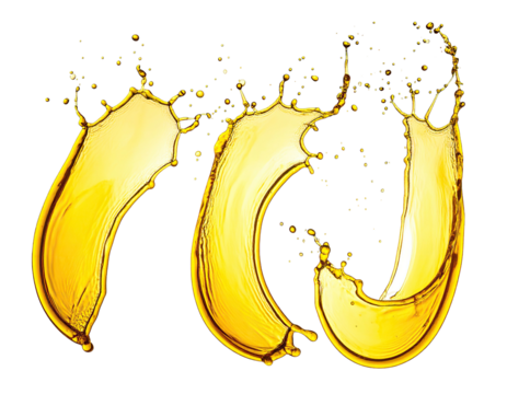 Golden liquid splashes, dynamic design