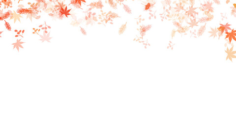Autumn Leaves Top Border Background
