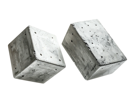 Two concrete cubes