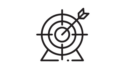 Target with arrow hitting the bullseye, symbolizing success and achievement