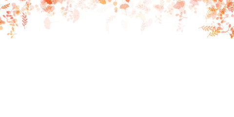 Autumn Leaves Top Border Background