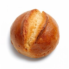 Fresh loaf of bread isolated on pure white background