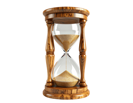 Antique hourglass, time passing