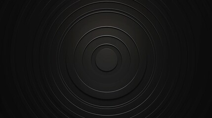 Obraz premium Black background with a circular ripple effect, leaving the center empty for text or product display, suitable as abstract wallpaper, product showcase, or banner.