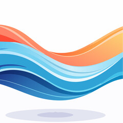 Abstract colorful wavy lines graphic design element for backgrounds