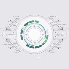 Abstract technology concept a futuristic circular circuit design