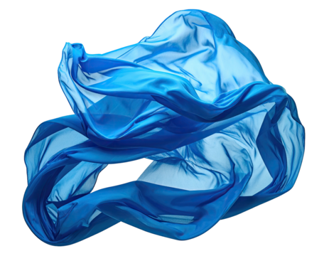 Abstract swirling blue fabric