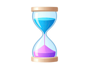 Cartoon hourglass with vibrant colors