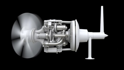 Mechanical engine cross-section