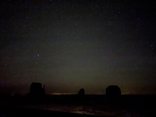 star gazing at monument valley.