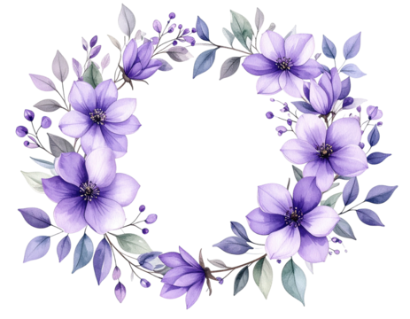 A circular floral wreath