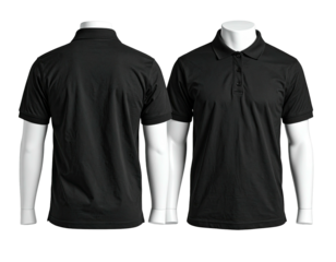 Black polo shirt mock-up