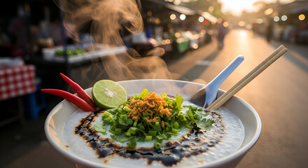 Delectable Asian Dish With Fresh Ingredients, Served In A Bowl, Ready To Eat