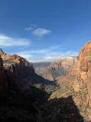 View from canyon overlook trail view point, Zion canyon.