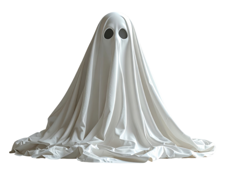 A white ghost costume