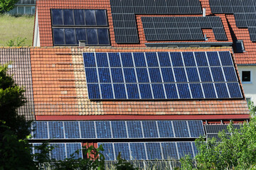 Rooftop Solar Panels on a House