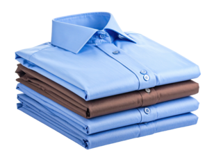 Stack of folded dress shirts (1)
