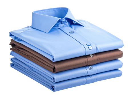 Stack of folded dress shirts (1)