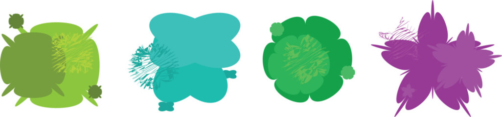 Retro Botanical Design Elements — Hand-Drawn Vintage Flower Vector Set with Ornamental Patterns, Labels, and Decorative Frames