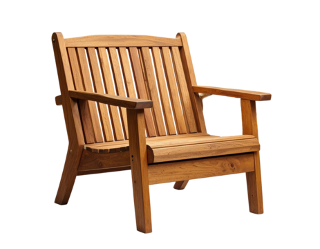 Wooden outdoor armchair