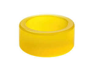 Solid, round, yellow object