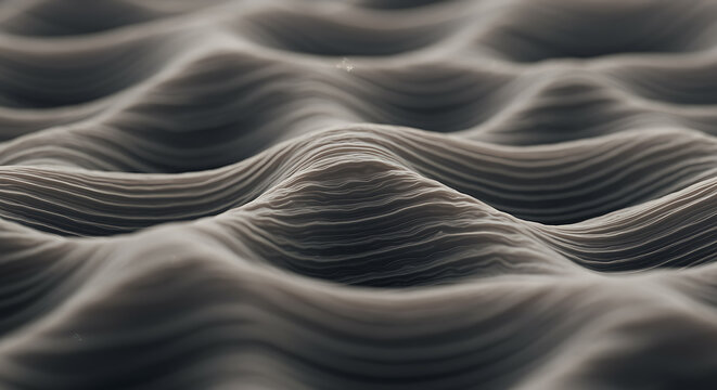 Close up of textured grey wavy surface abstract background