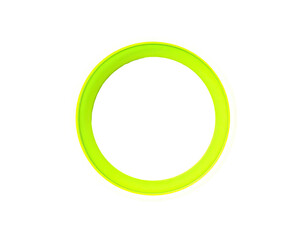 Bright lime green ring on black background