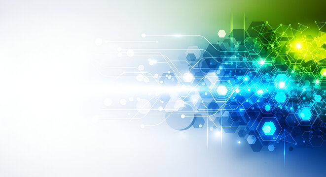 Abstract Digital Network and Technology Background - Powered by Adobe